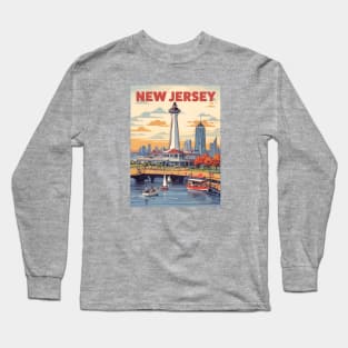 New Jersey Vintage Design Long Sleeve T-Shirt